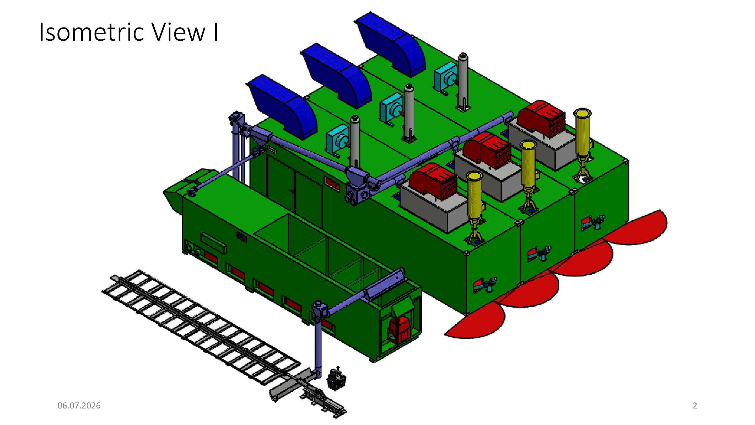 Isometric layout drawing of the LiPRO three-unit HKW300 cascade reference configuration